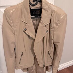Rare Mackage Leather Jacket with tails- Excellent used condition- Size M